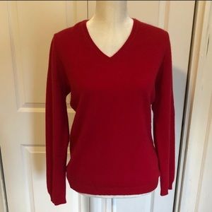 Red cashmere sweater